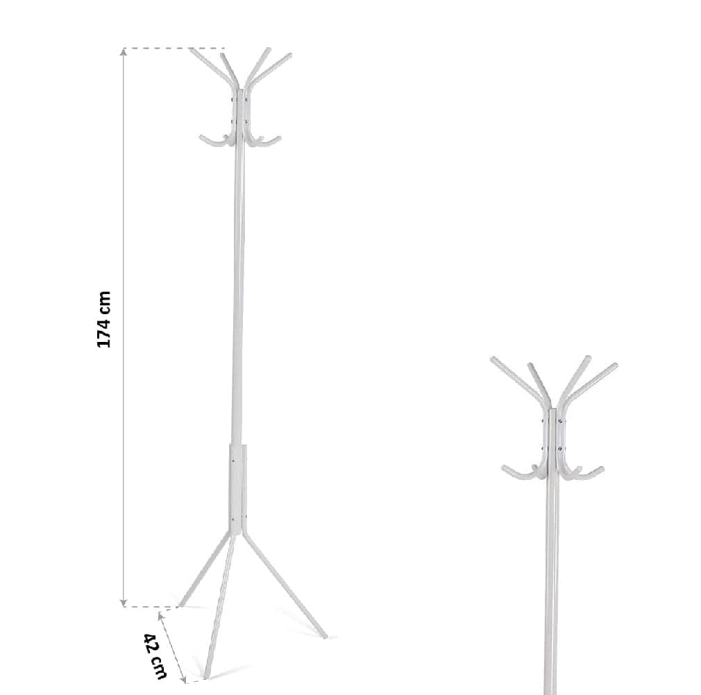 Attaccapanni da Terra Appendiabiti Metallo Bianco Salvaspazio Ingresso H 170 cm in Appendiabiti Danyx - Casoria, commercioVirtuoso.it