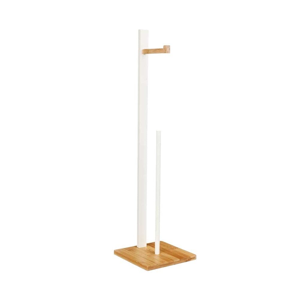 Piantana Bagno Porta Carta Igienica Legno Bambù Portarotoli da Terra Salvaspazio Bianco in Porta carta igienica Danyx - Casoria, commercioVirtuoso.it