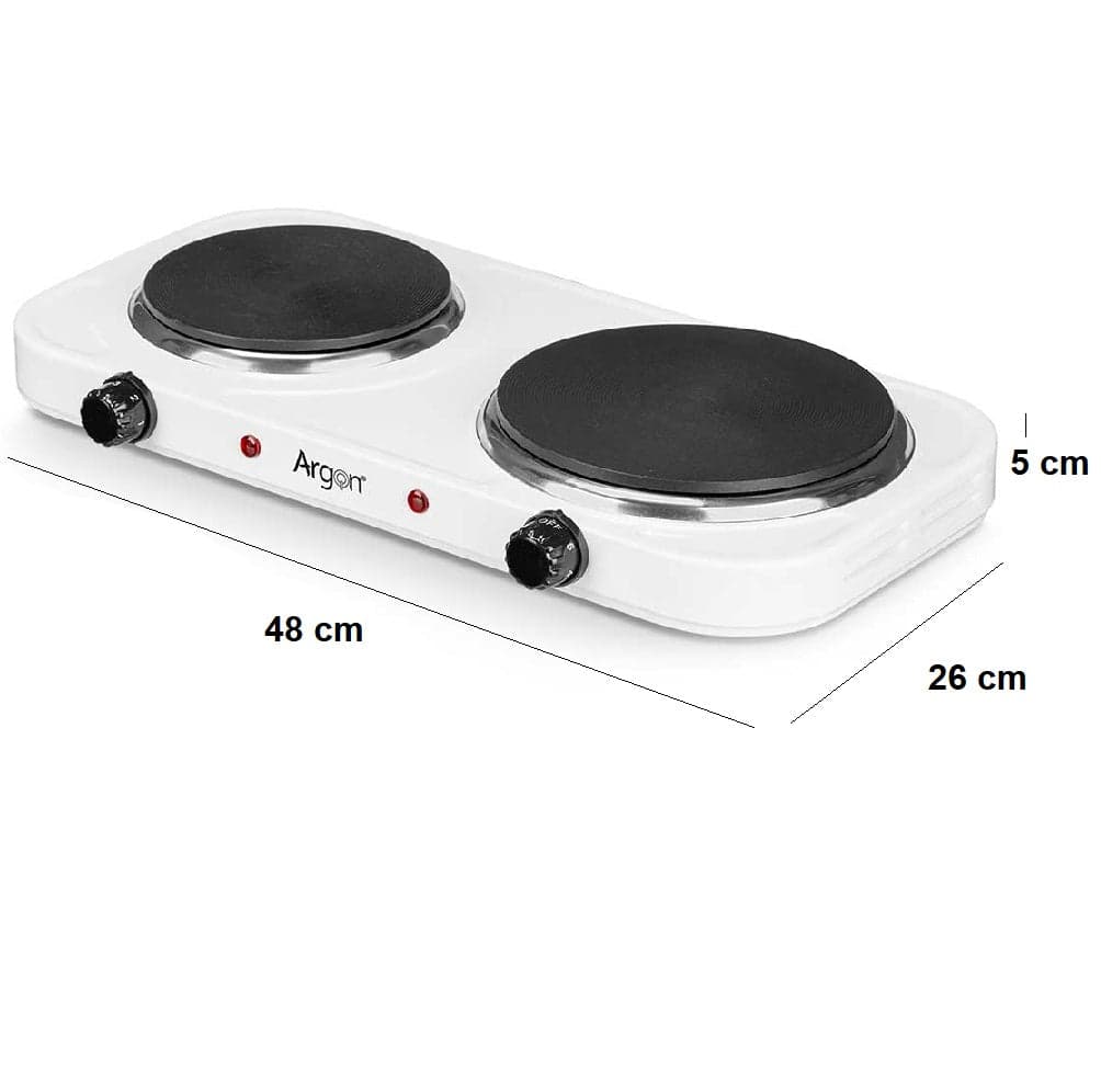Fornello elettrico 2Piastre Piano Cottura Doppio Portatile 2500Watt Bianco Smaltato in Fornellini elettrici Danyx - Casoria, commercioVirtuoso.it