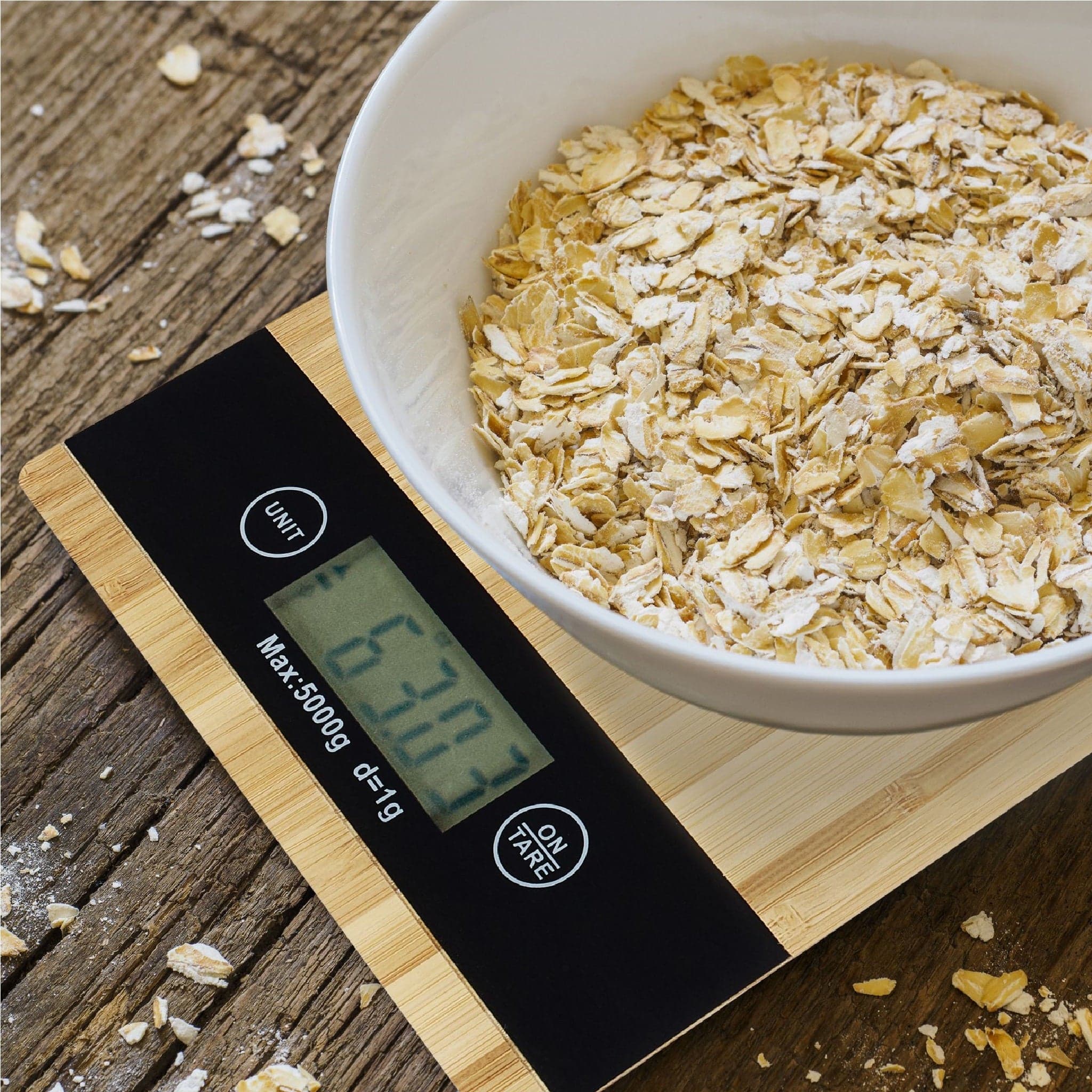 Bilancia da Cucina Digitale Ultra sottile in Legno di Bambù 5KG 21x15cm Touch Tara in Bilance Danyx - Casoria, commercioVirtuoso.it
