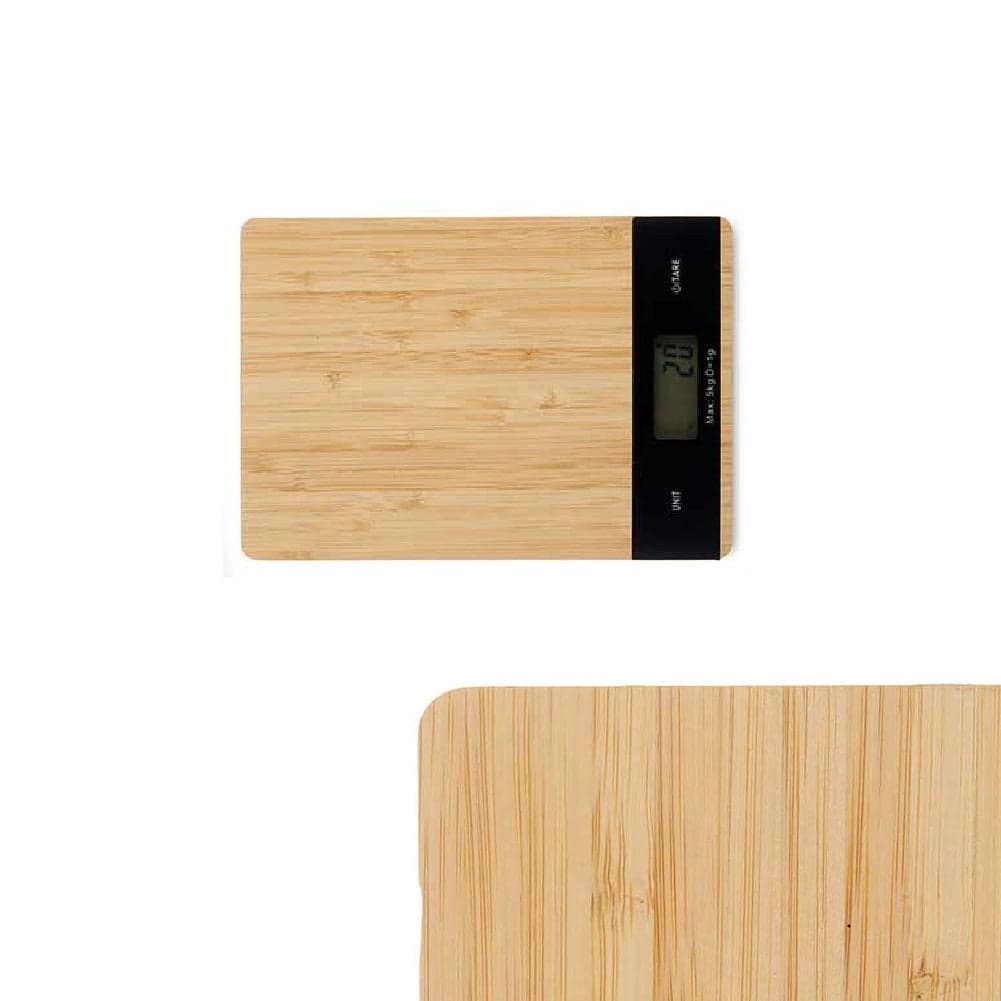 Bilancia da Cucina Digitale Ultra sottile in Legno di Bambù 5KG 21x15cm Touch Tara in Bilance Danyx - Casoria, commercioVirtuoso.it