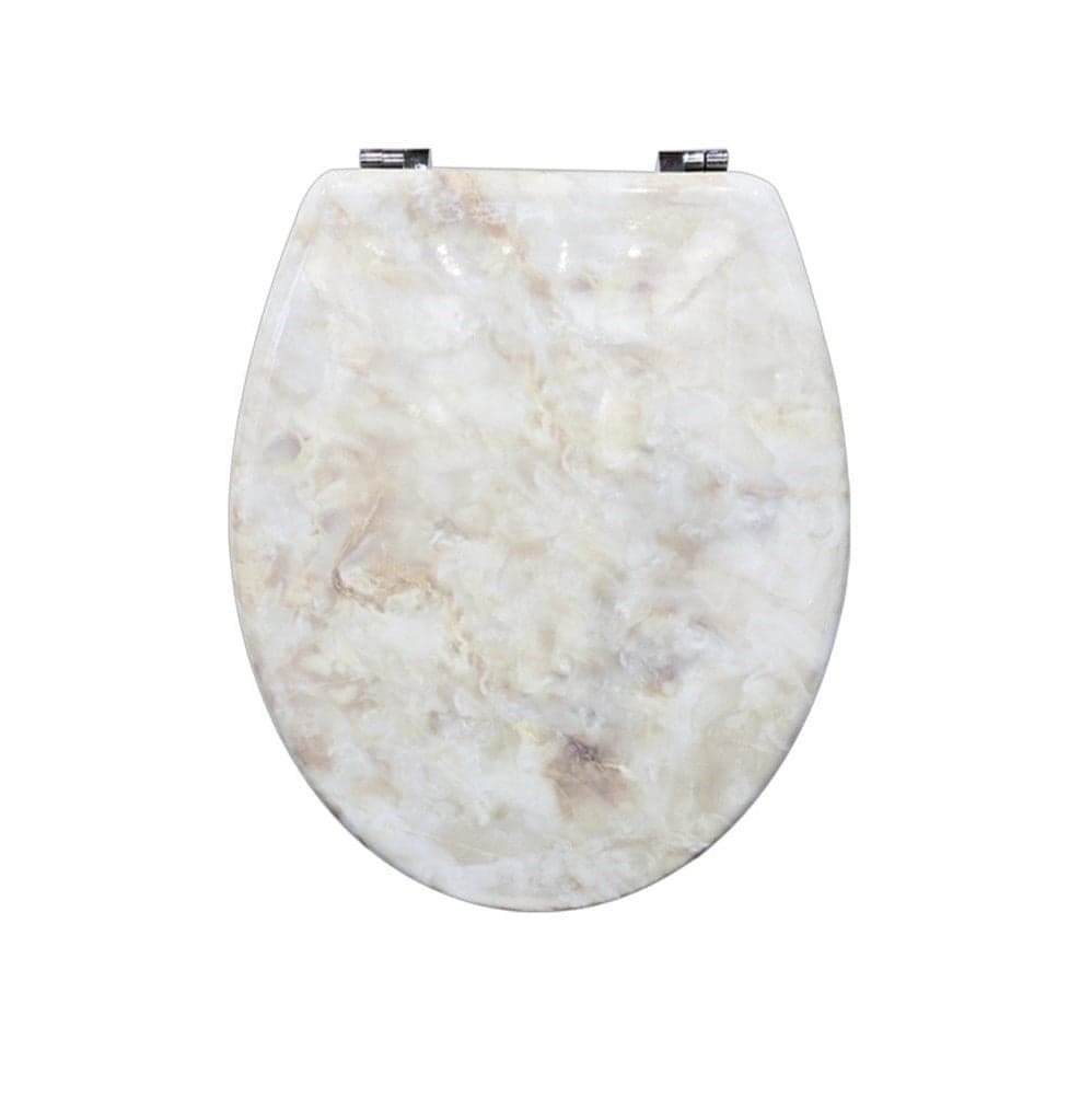 Copri Water Sedile Tavoletta WC Universale Bagno in Legno MDF Effetto Marmo Beige in Sedili WC Danyx - Casoria, commercioVirtuoso.it