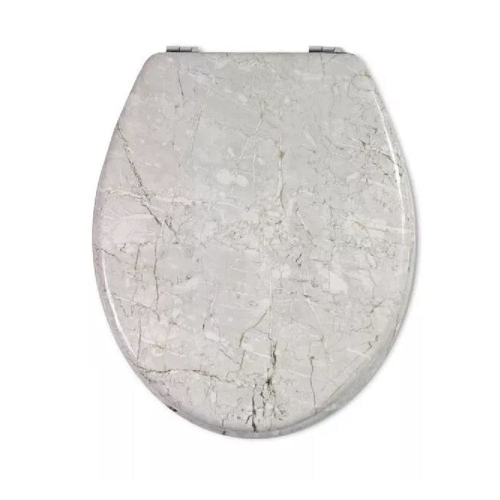 Copri Water Sedile Tavoletta WC Universale Bagno in Legno MDF Effetto Marmo Grigio in Sedili WC Danyx - Casoria, commercioVirtuoso.it