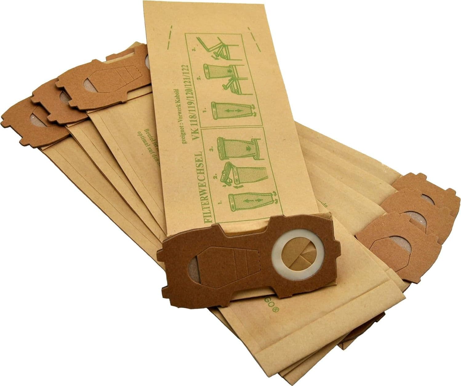 8 SACCHETTI FOLLETTO VK120 / VK121 / VK122 IN CARTA 1^ QUALITA NO ORIGINALI
