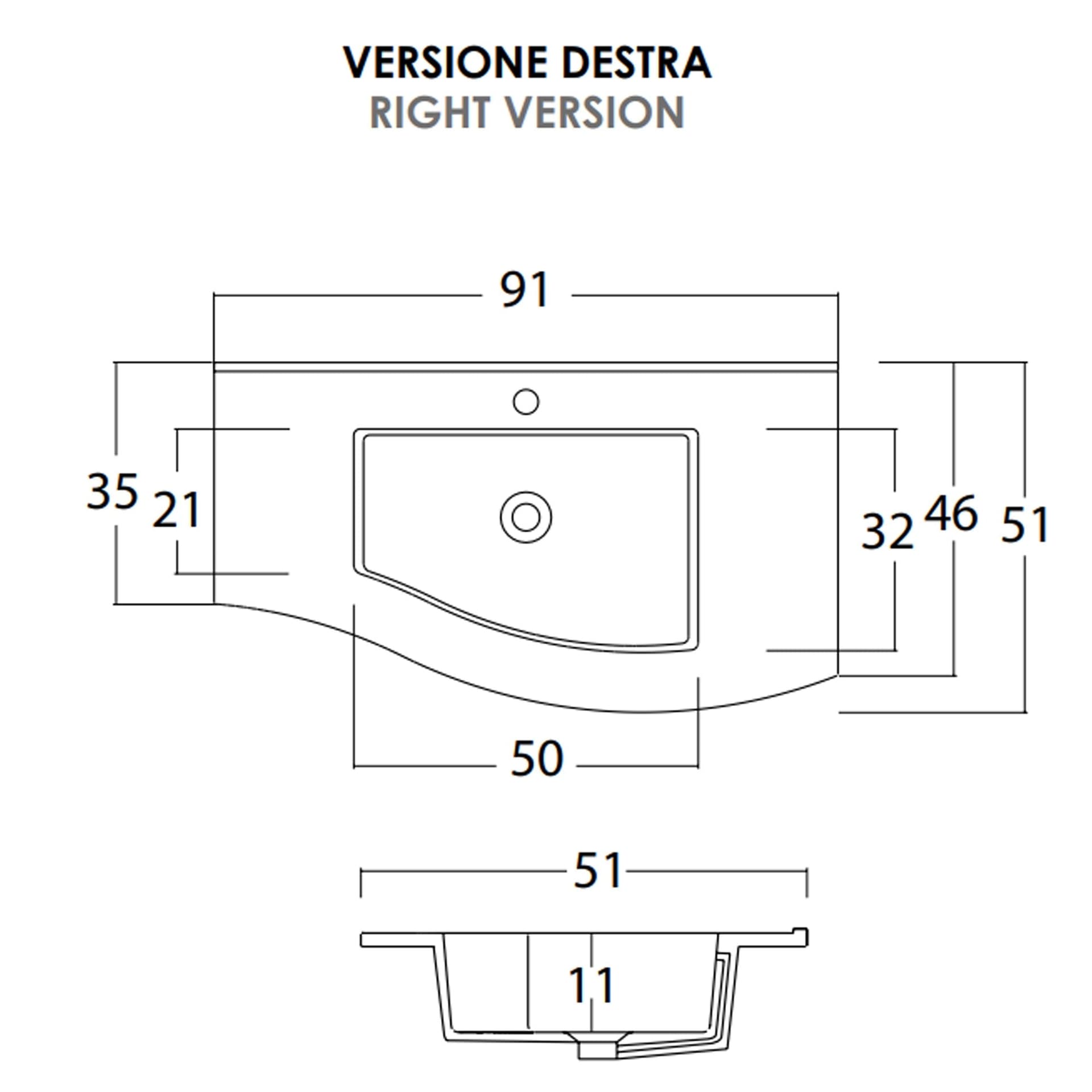 Mobile bagno sospeso 90cm legno eucalipto grigio Mood-762 in Mobiletti con lavabo Mondialshop - Parabiago, commercioVirtuoso.it