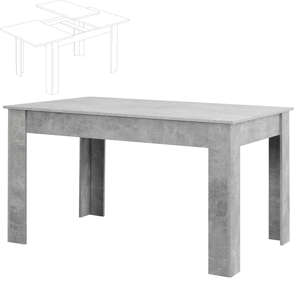 Tavolo in Legno Cucina 90x140 cm H 78 cm Allungabile fino a 90x190 cm Grigio in Tavoli da sala da pranzo Danyx - Casoria, commercioVirtuoso.it