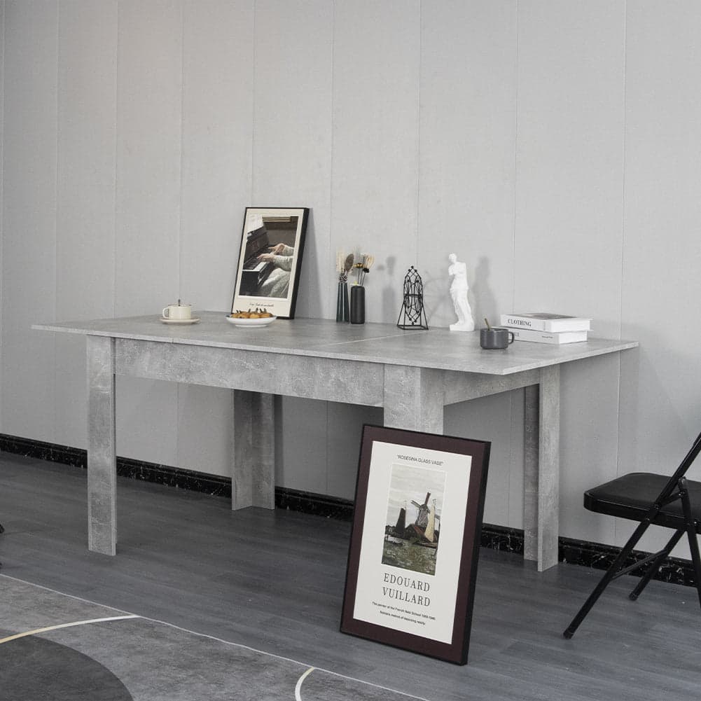 Tavolo in Legno Cucina 90x140 cm H 78 cm Allungabile fino a 90x190 cm Grigio in Tavoli da sala da pranzo Danyx - Casoria, commercioVirtuoso.it
