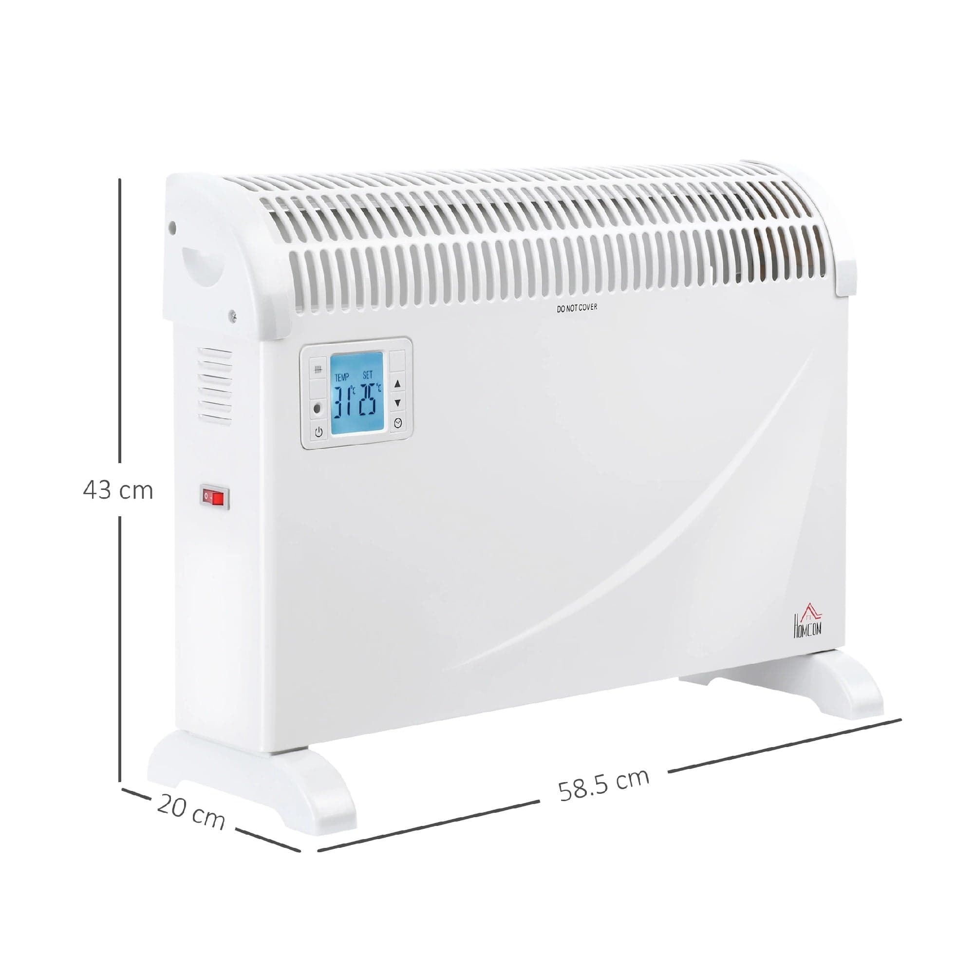Stufa Elettrica Termoconvettore 3Regolazioni 2000W Timer Metallo 58.5x20x43cm Bianco in Stufe elettriche Danyx - Casoria, commercioVirtuoso.it