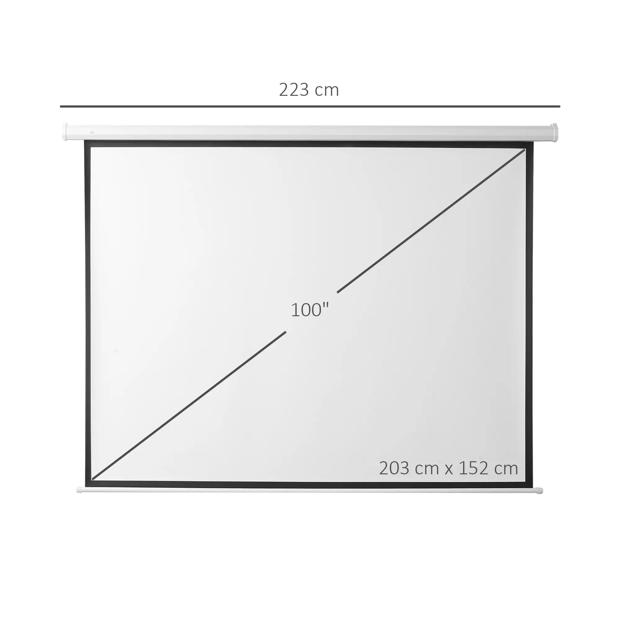 Schermo Proiezione Motorizzato e Avvolgibile 100 Pollici Bianco 203x152cm Telecomando in Schermi di proiezione Danyx - Casoria, commercioVirtuoso.it