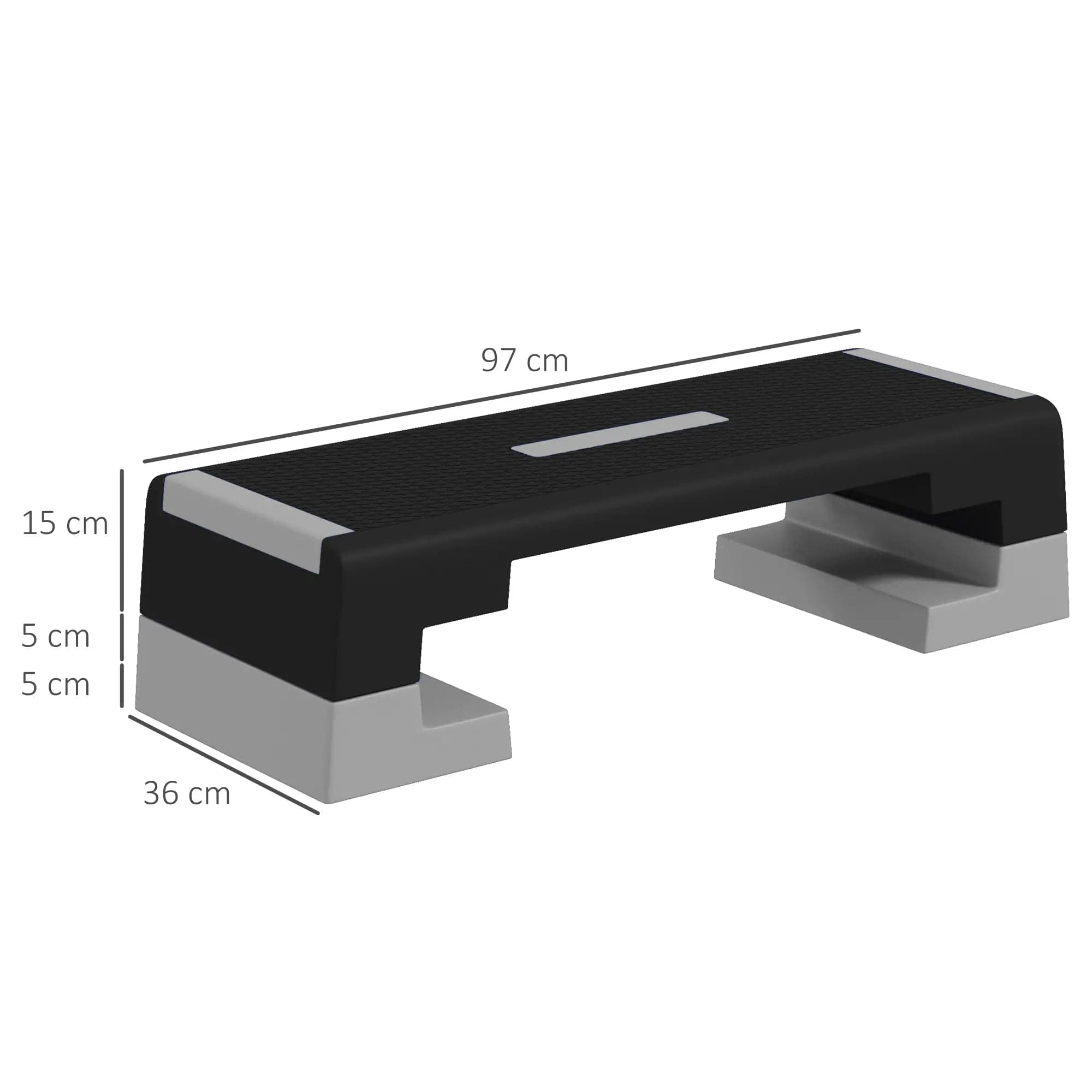 Stepper Altezza Regolabile Gradini Rimovibili Antiscivolo ABS 97x36 H15/20/25cm in Stepper Danyx - Casoria, commercioVirtuoso.it