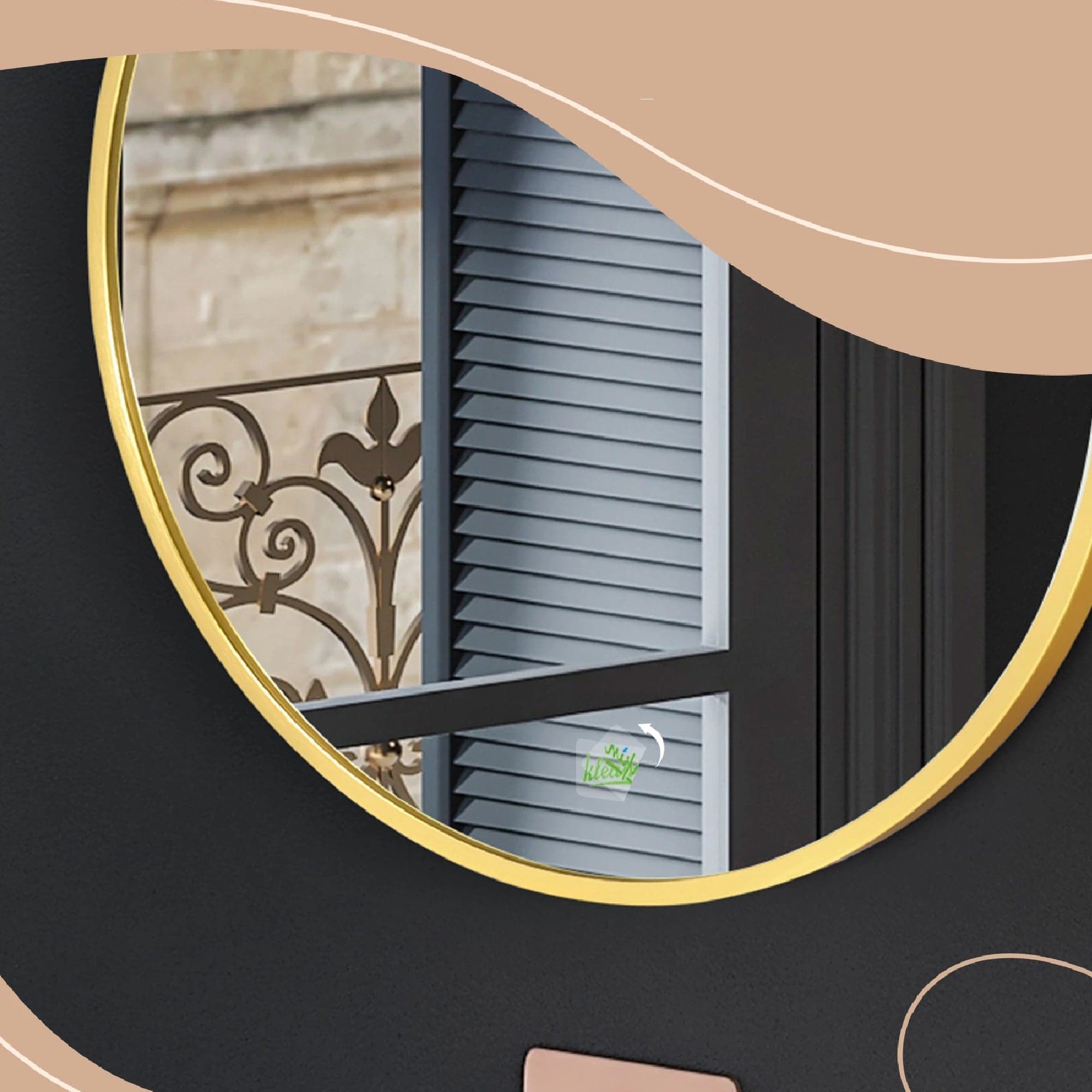 Specchio Moderno Tondo Cornice in Alluminio da Parete cm50 x 2cm Oro in Specchi da parete Danyx - Casoria, commercioVirtuoso.it
