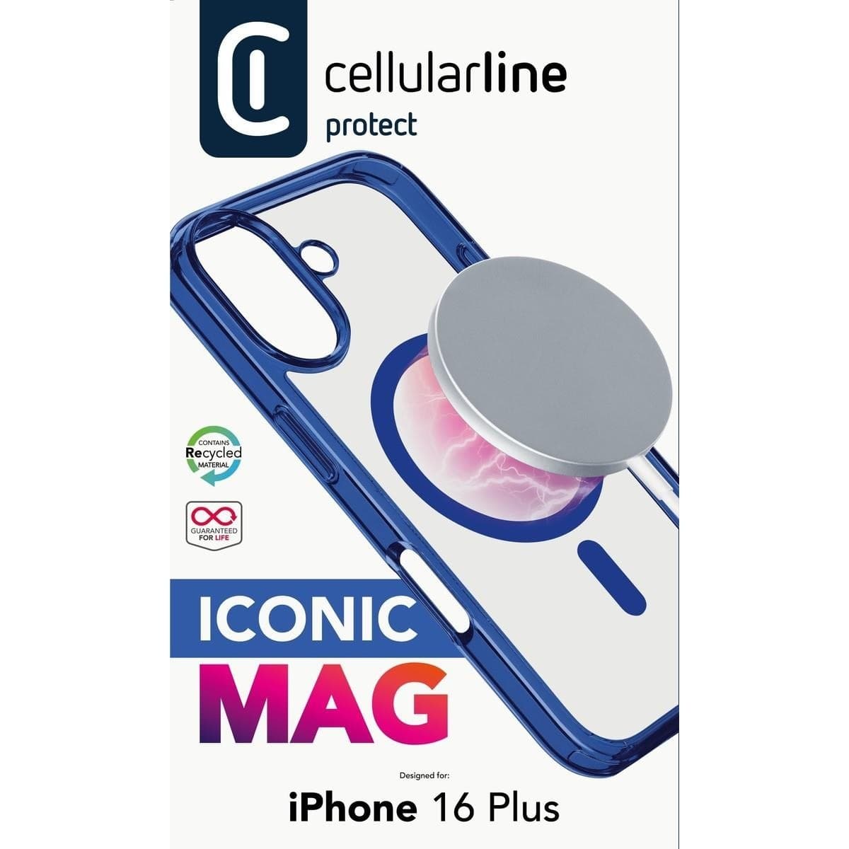 cover iphone 16 plus blu - trasparente magsafe in Custodie basic Tropposmart.it - Genova, commercioVirtuoso.it