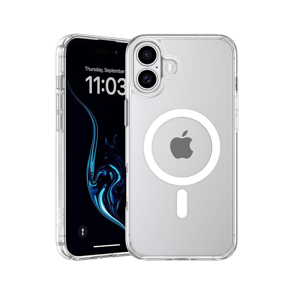 cover iphone 16  bicomponente trasparente  compatibile magsafe