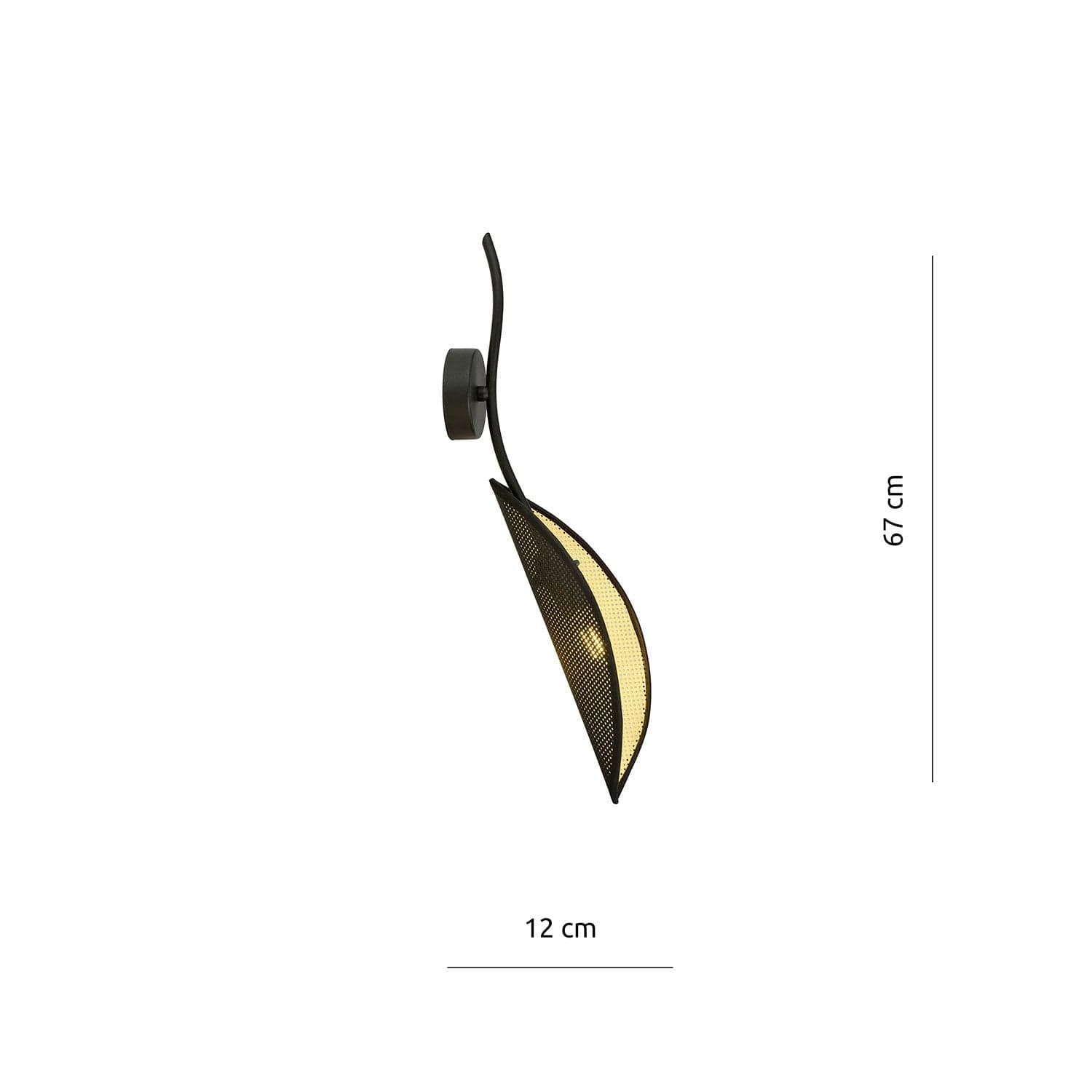 Applique Nordica 1 Luce Lotus In Acciaio Nero Oro in Applique LuceArt - Montecorvino Pugliano, commercioVirtuoso.it