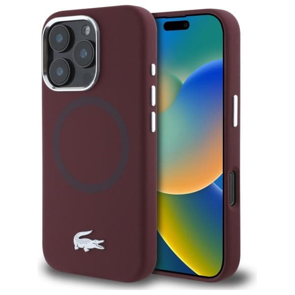 cover lacoste iphone 16 pro nera magsafe compatibile