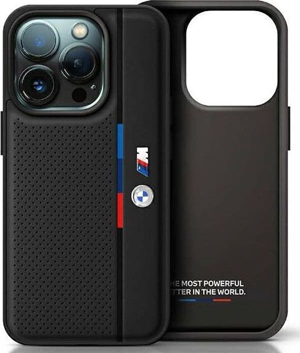 cover bmw iphone 16 perforata nera