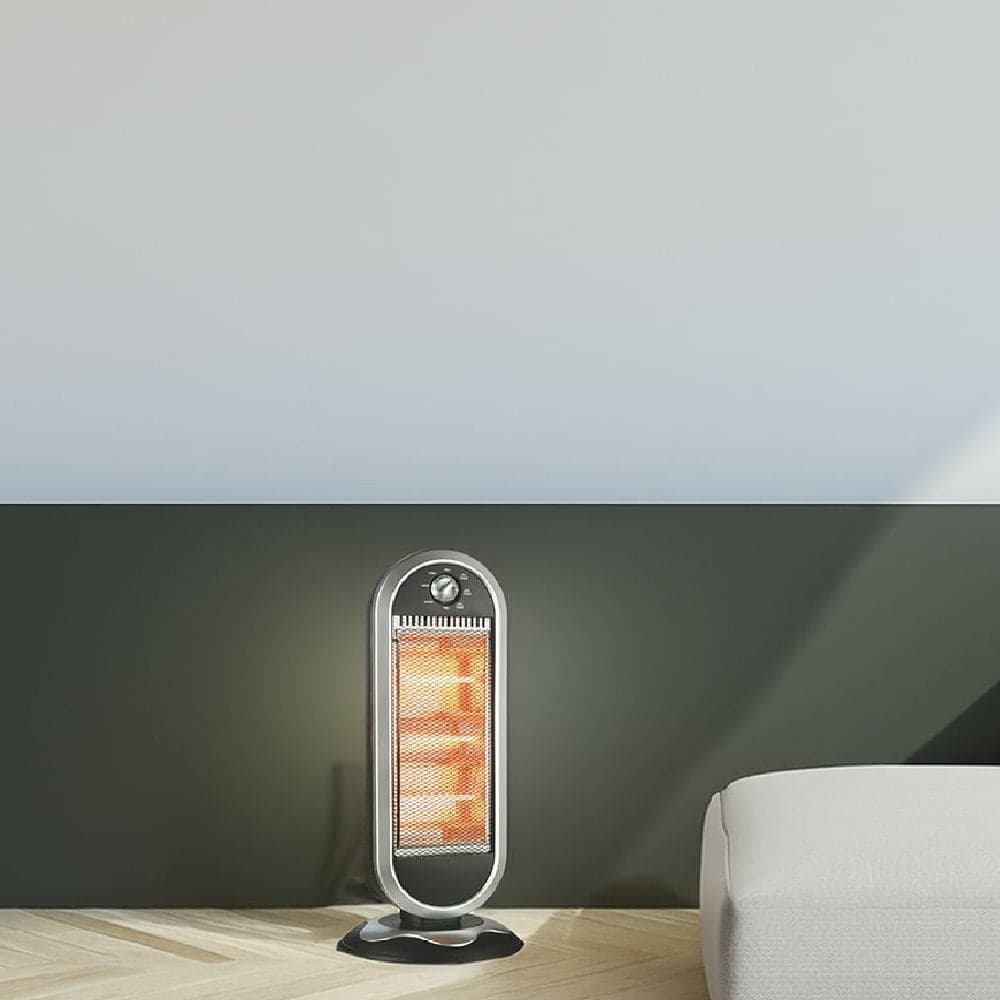 Stufa Elettrica Oscillante 1200W 3 Elementi Alogena Basso Consumo 31x31 H 71cm in Stufe elettriche Danyx - Casoria, commercioVirtuoso.it