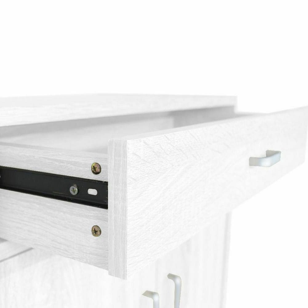 Mobile Multiuso in Legno 2 Ante 1 Cassetto 4 Ripiani Porta Scarpe 63x33H95cm Bianco in Scaffali portascarpe Danyx - Casoria, commercioVirtuoso.it