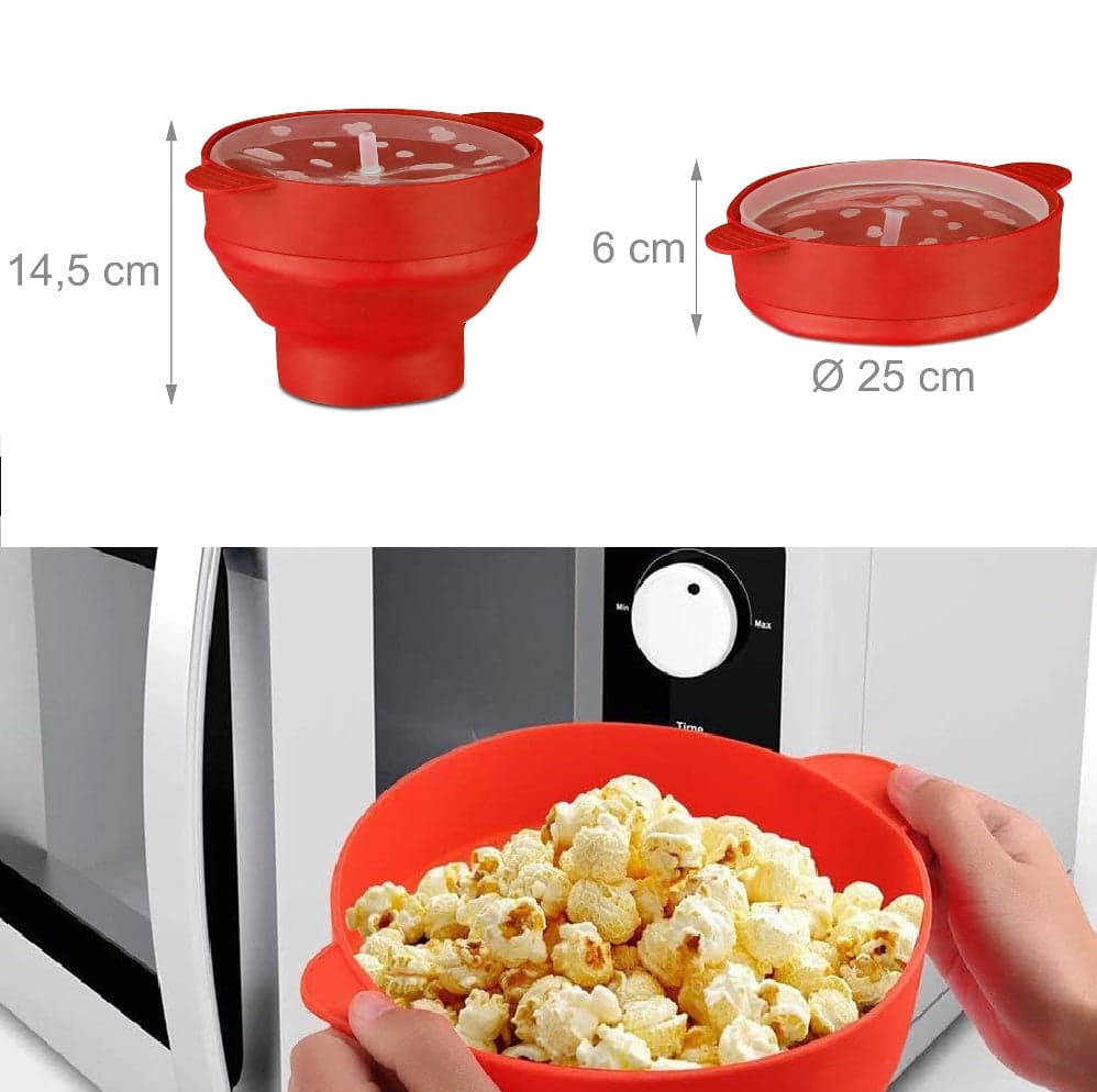 Kit 2pz Cottura in Microonde Macchina PopCorn e Vaporiera 2400ML facile da usare in Macchine per Pop-corn Danyx - Casoria, commercioVirtuoso.it