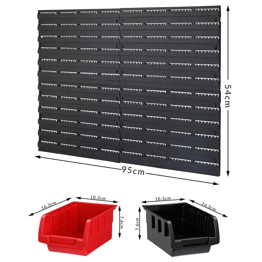 Pannello Portautensili da Parete 45 Pezzi con Contenitori e Ganci Officina Garage 95x54cm in Rastrelliere per attrezzi Danyx - Casoria, commercioVirtuoso.it