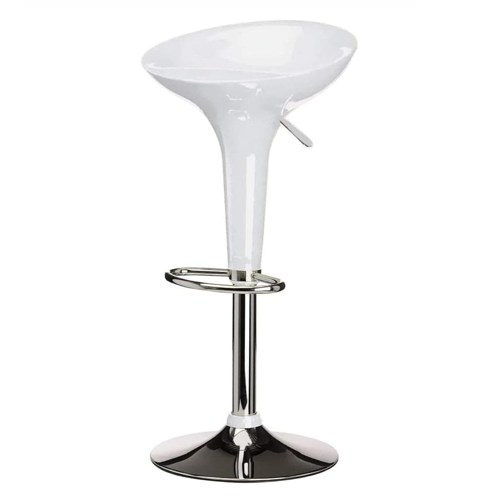 Coppia Sgabelli Bar Cucina Altezza Regolabile in Acciaio e ABS Bianco in Sgabelli da bar Danyx - Casoria, commercioVirtuoso.it