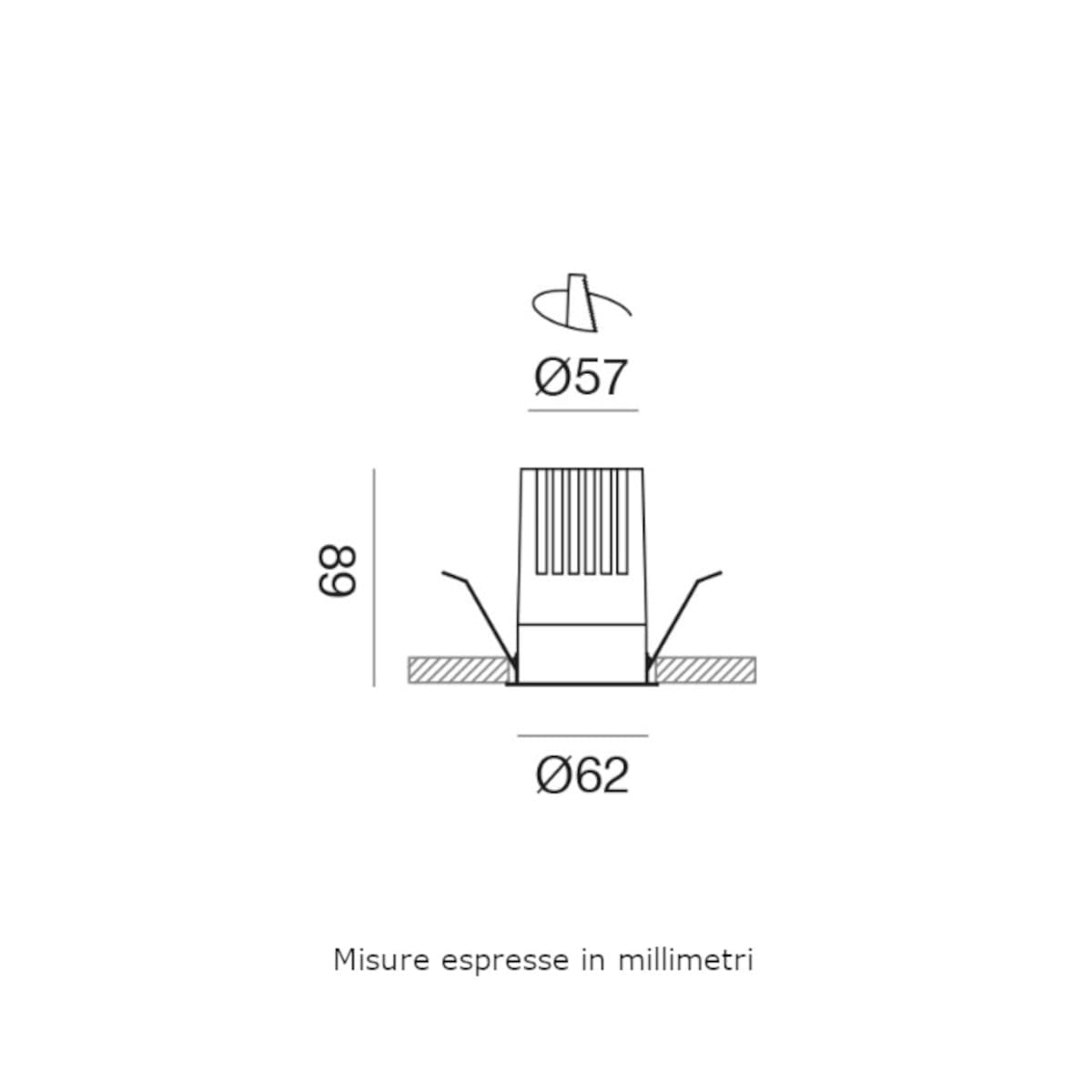 Faretto incasso moderno Gea Led GFA1414N LED alluminio spot in Faretti da soffitto Lampadari Bartalini - Colle di Val d’Elsa, commercioVirtuoso.it
