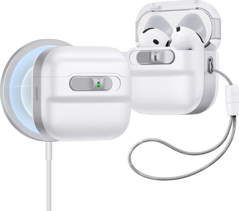 custodia per airpods 4° generazione magsafe bianca