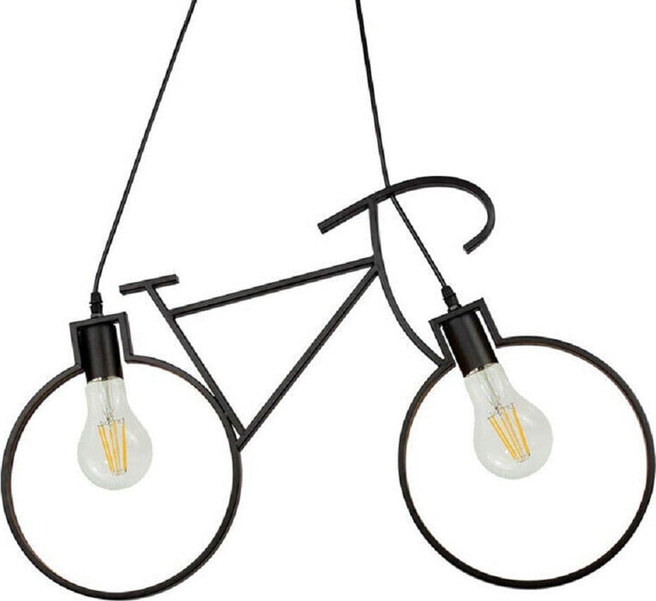 LAMPADARIO A SOSPENSIONE E27 DA SOFFITTO A FORMA DI BICICLETTA LAMPADA BICI A10 in Lampade a sospensione Trade Shop italia - Napoli, commercioVirtuoso.it