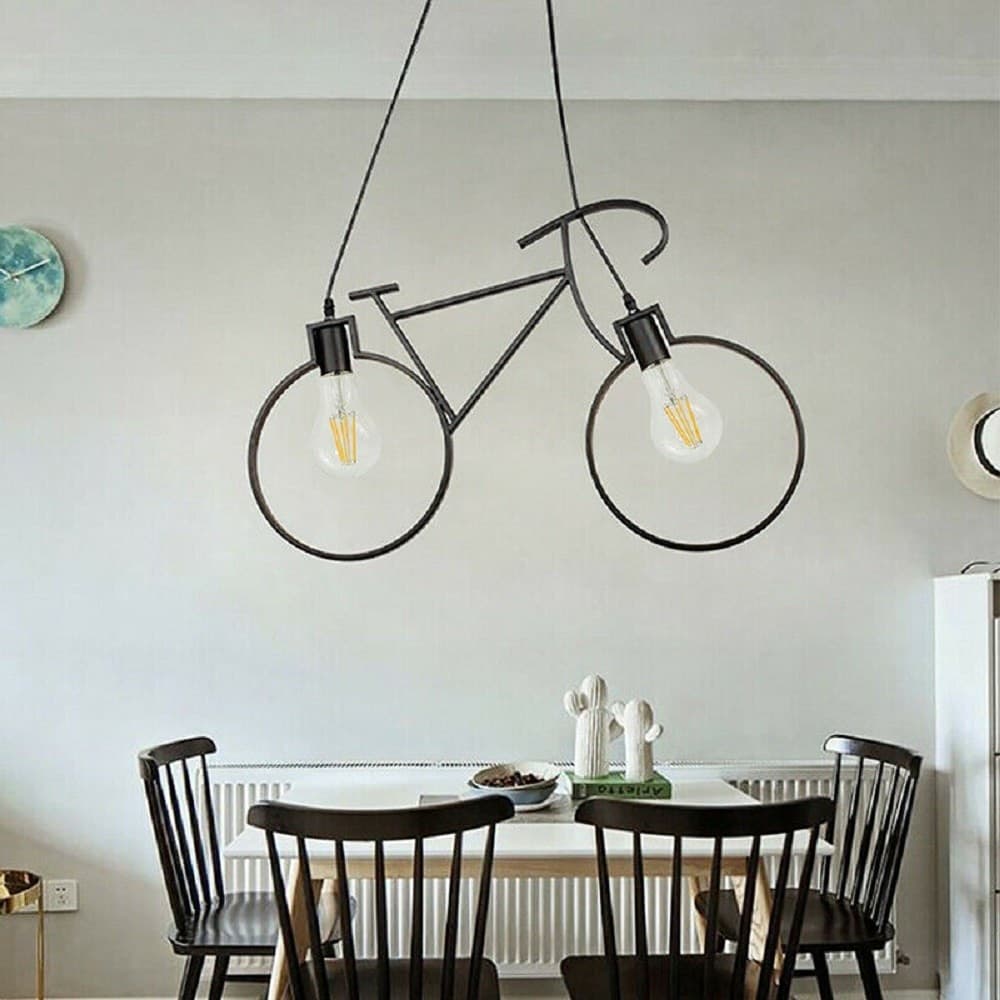 LAMPADARIO A SOSPENSIONE E27 DA SOFFITTO A FORMA DI BICICLETTA LAMPADA BICI A10 in Lampade a sospensione Trade Shop italia - Napoli, commercioVirtuoso.it