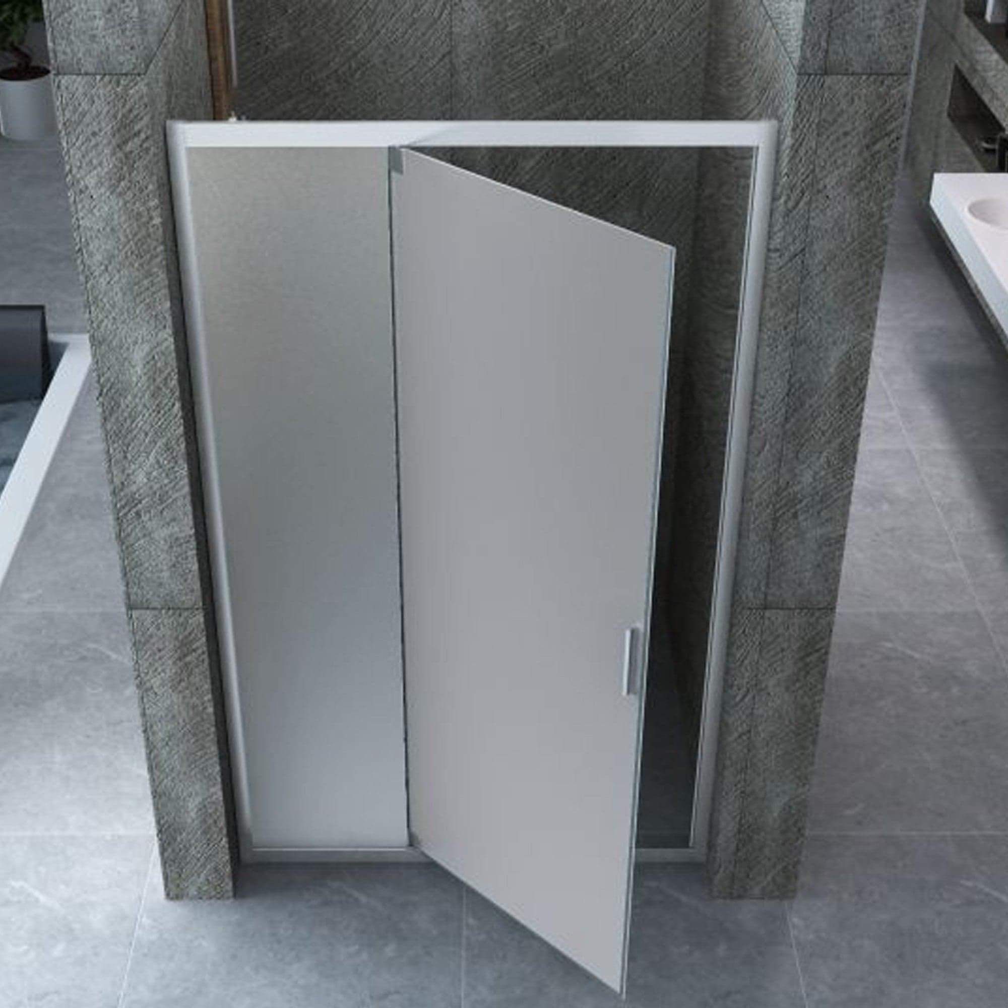 Porta Doccia Semi Battente 6mm Opaco Nicky in Porte doccia Mondialshop - Parabiago, commercioVirtuoso.it