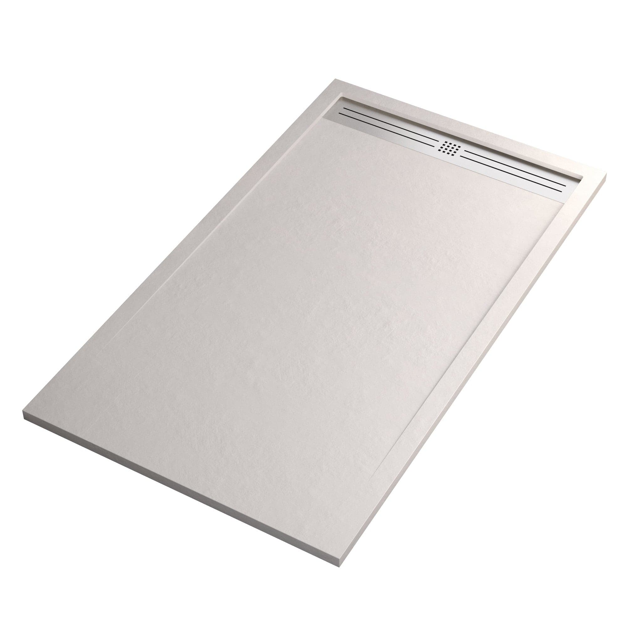 Piatto doccia in marmoresina bianco con scarico laterale griglia inox | Piletta Gratis STAR RELAX in Box doccia Mondialshop - Parabiago, commercioVirtuoso.it