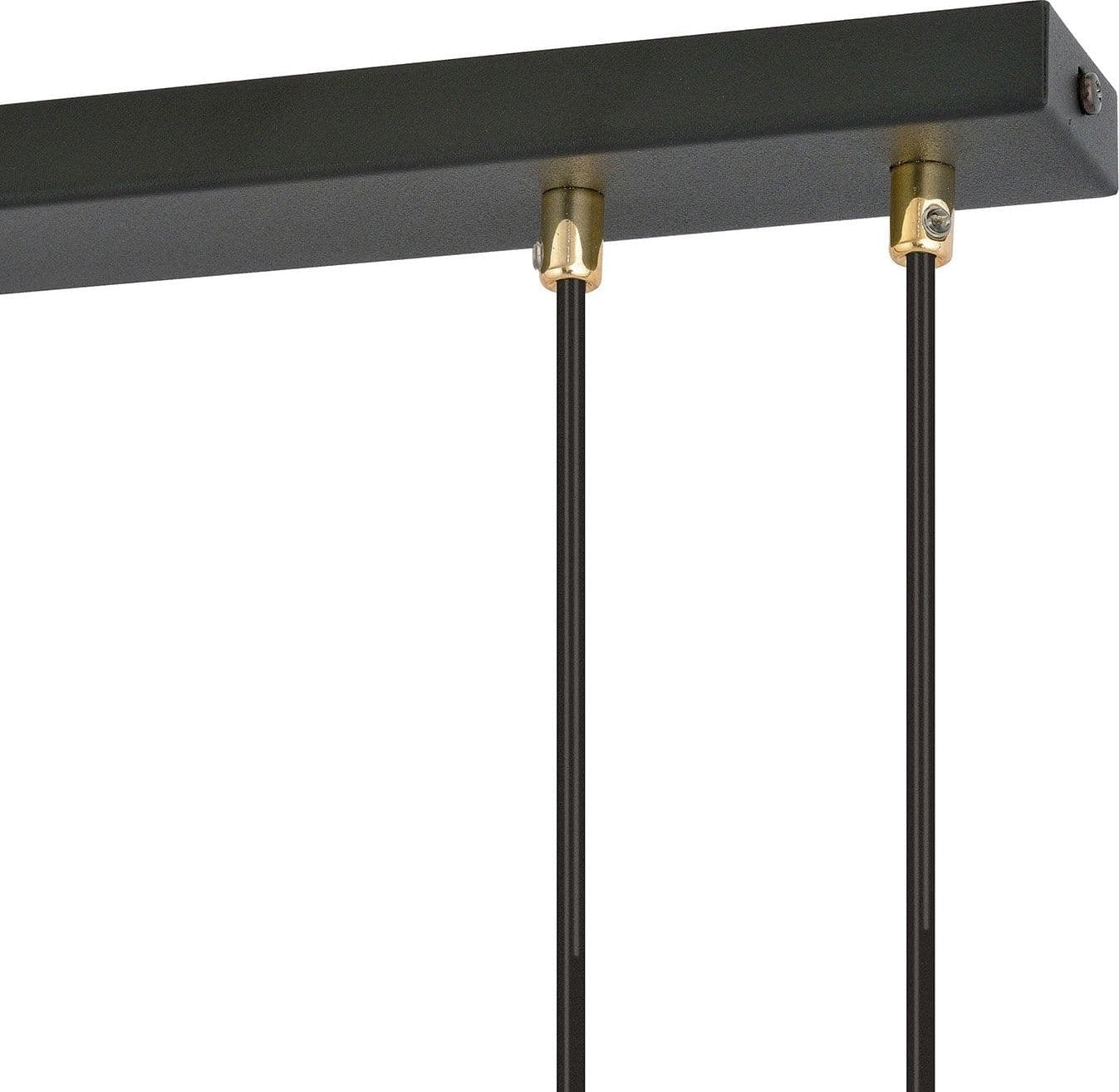 Sospensione Contemporanea 3 Luci Glam Acciaio Nero Oro E Sfera Vetro Trasparente in Lampade a sospensione LuceArt - Montecorvino Pugliano, commercioVirtuoso.it