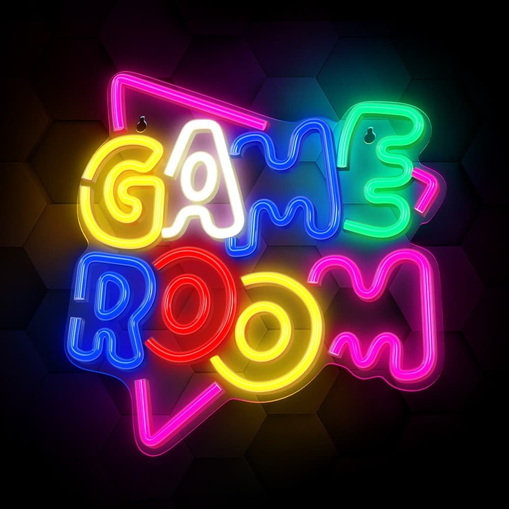 led wall neon game room multicolor connettore usb con regolatore di intensita' dimensioni 400x16x275 in Insegne luminose Tropposmart.it - Genova, commercioVirtuoso.it