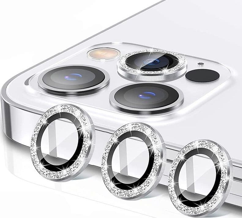 anello protettivo per fotocamere iphone 15 / 15 plus iamond silver