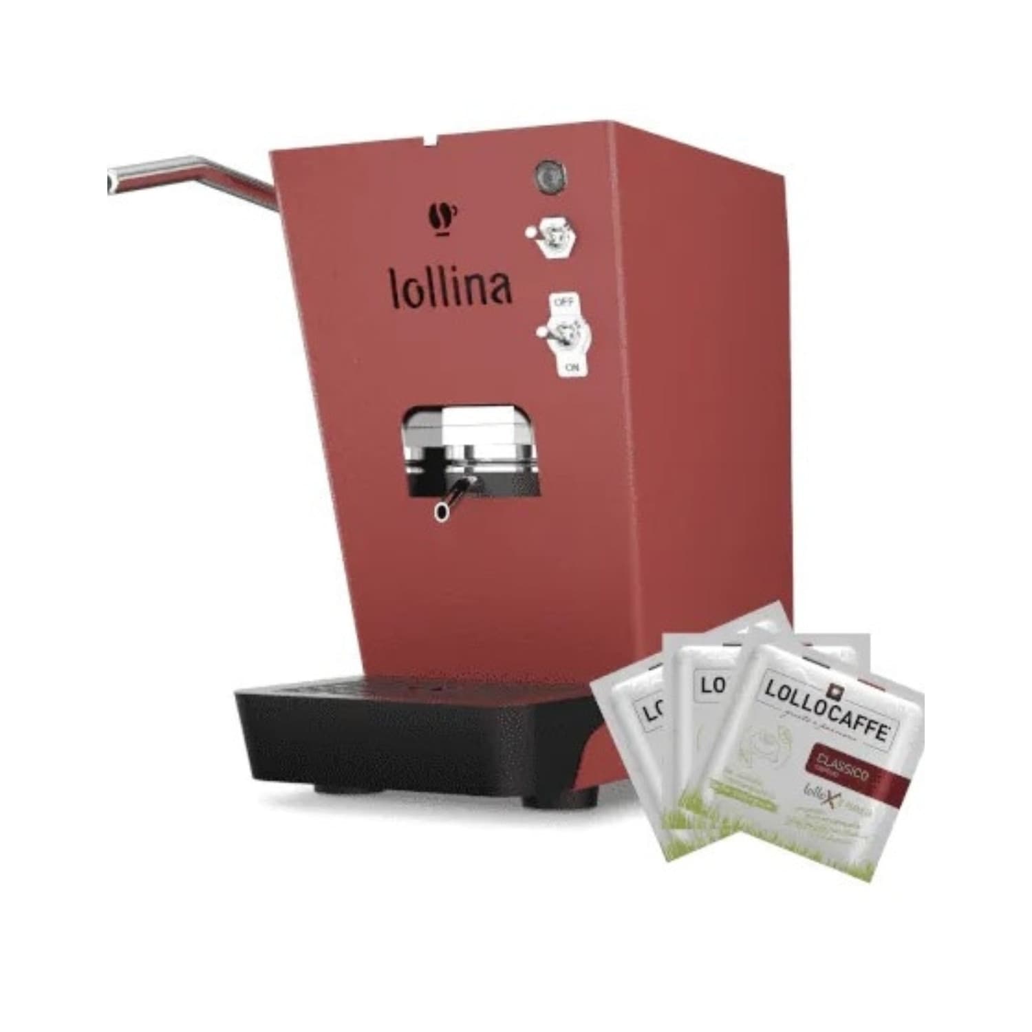 Lollina Macchina Da Caffè Cialde 44mm Rossa + 40 Cialde Omaggio - 2