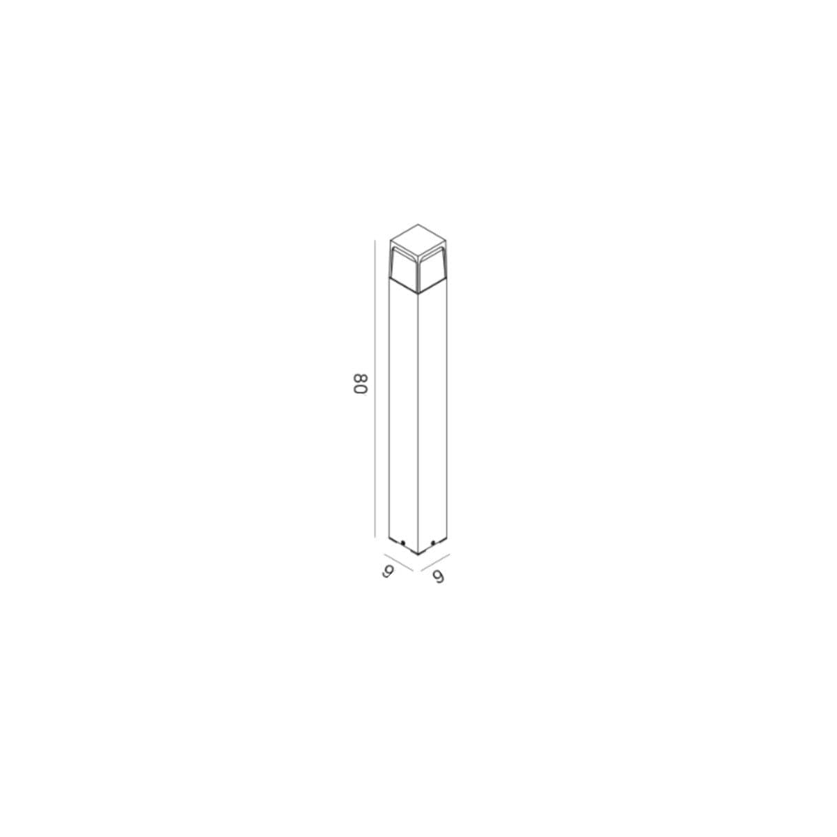Lampioncino moderno Gea Led GES2033 E27 LED IP44 alluminio policarbonato bollard in Luci per sentieri Lampadari Bartalini - Colle di Val d’Elsa, commercioVirtuoso.it