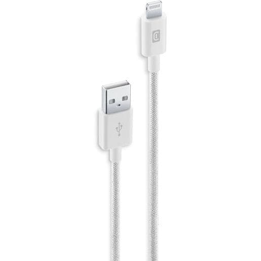 cavo dati 150 cm usb -  lighting cavo telato bianco