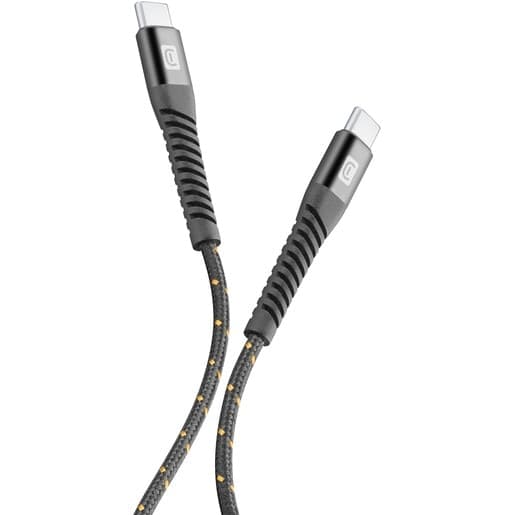 cavo in usb kevlar 100 cm  usbc / usbc nero