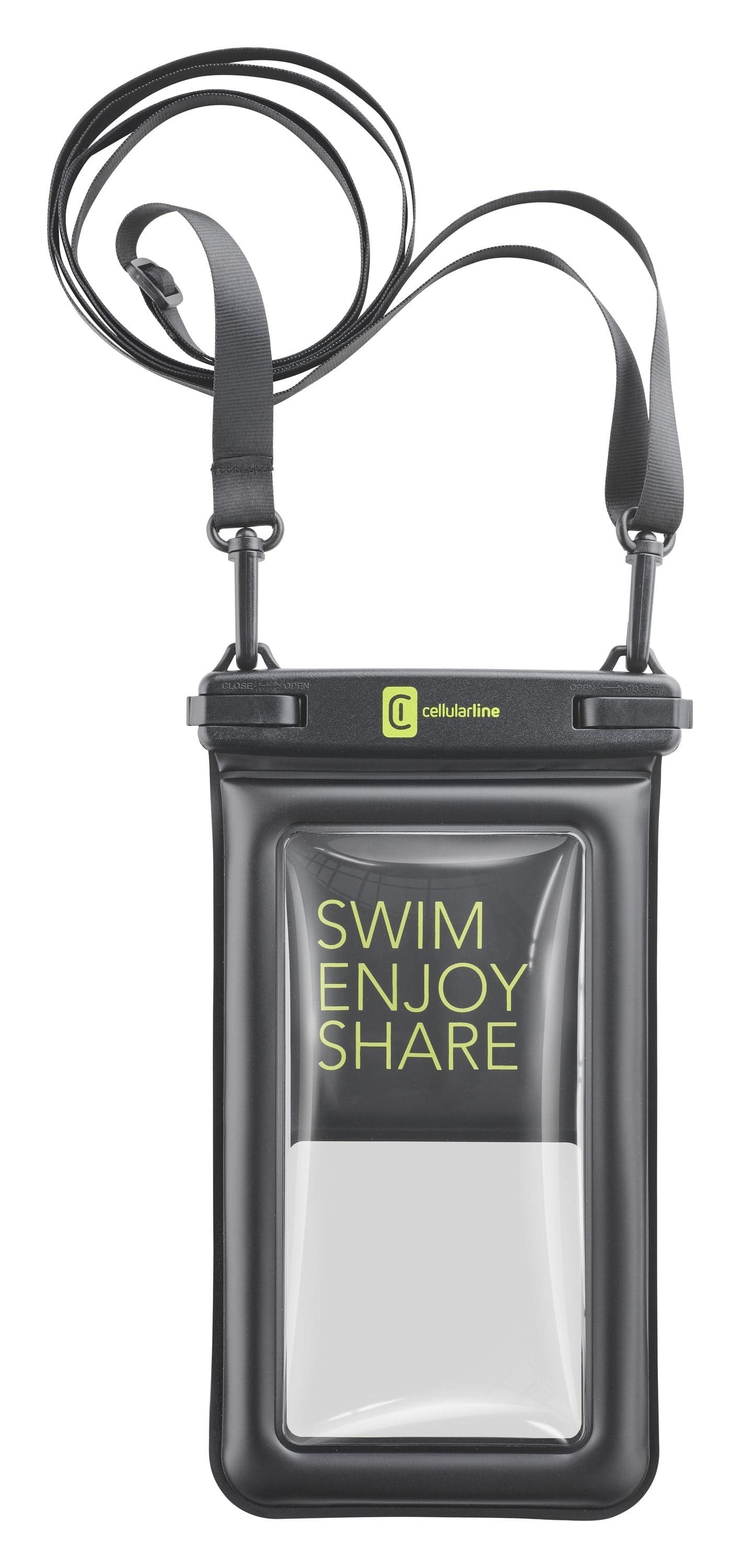 custodia waterproof  sino a 6,7 ipx8 nera con laccio da collo resistente sino a 20mt galleggiante in Custodie a tracolla e cordini Tropposmart.it - Genova, commercioVirtuoso.it