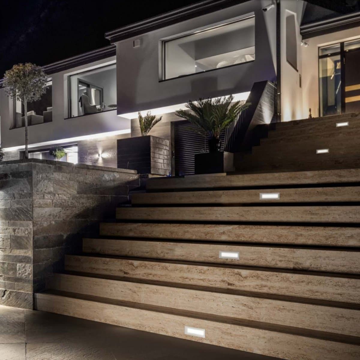 Segnapasso incasso Gea Led GES1190 LED IP65 alluminio moderna lampada parete in Lampade da parete Lampadari Bartalini - Colle di Val d’Elsa, commercioVirtuoso.it