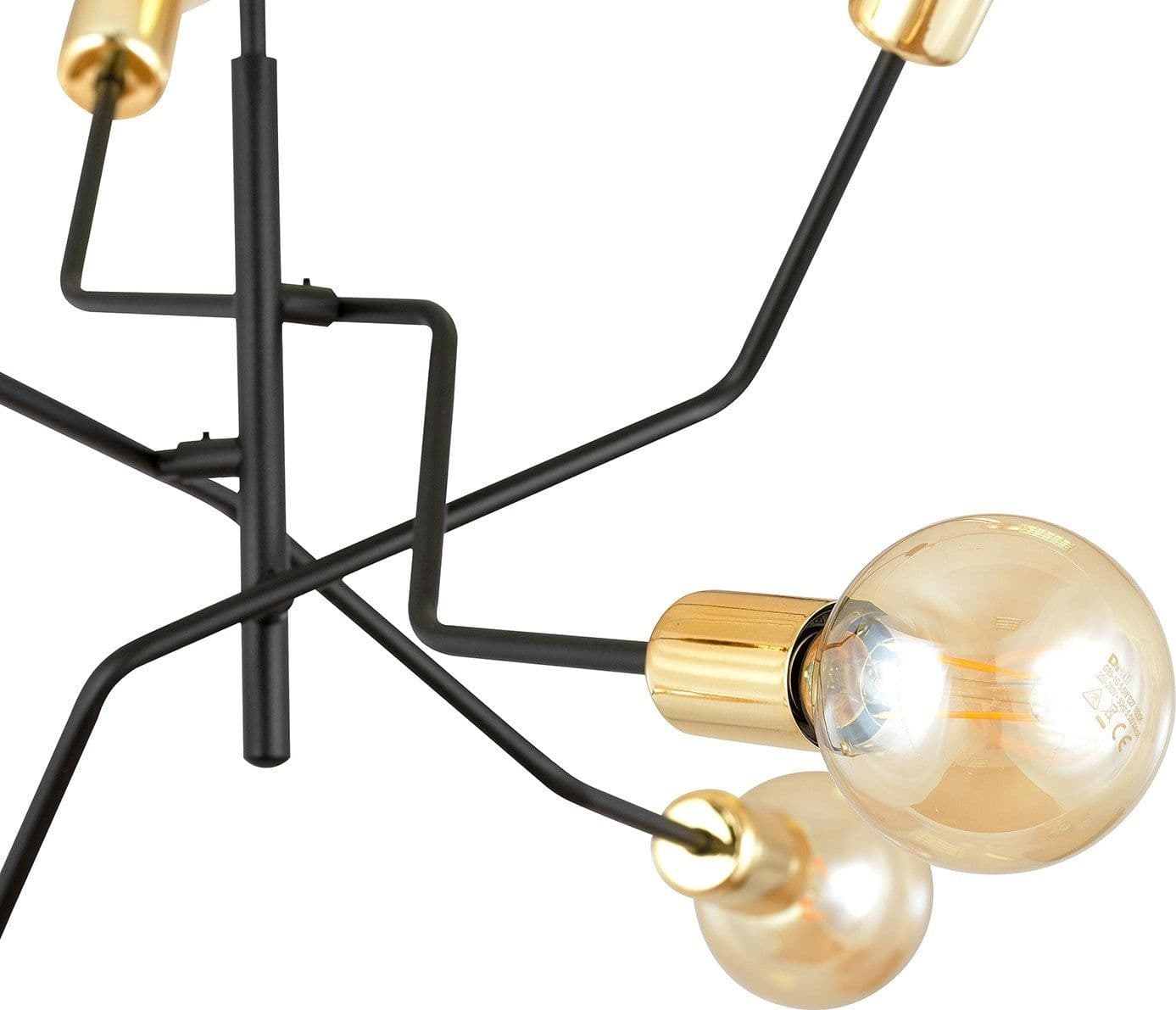 Sospensione Industrial 6 Luci Bolt In Acciaio Nero E Oro Bracci Regolabili in Lampade a sospensione LuceArt - Montecorvino Pugliano, commercioVirtuoso.it