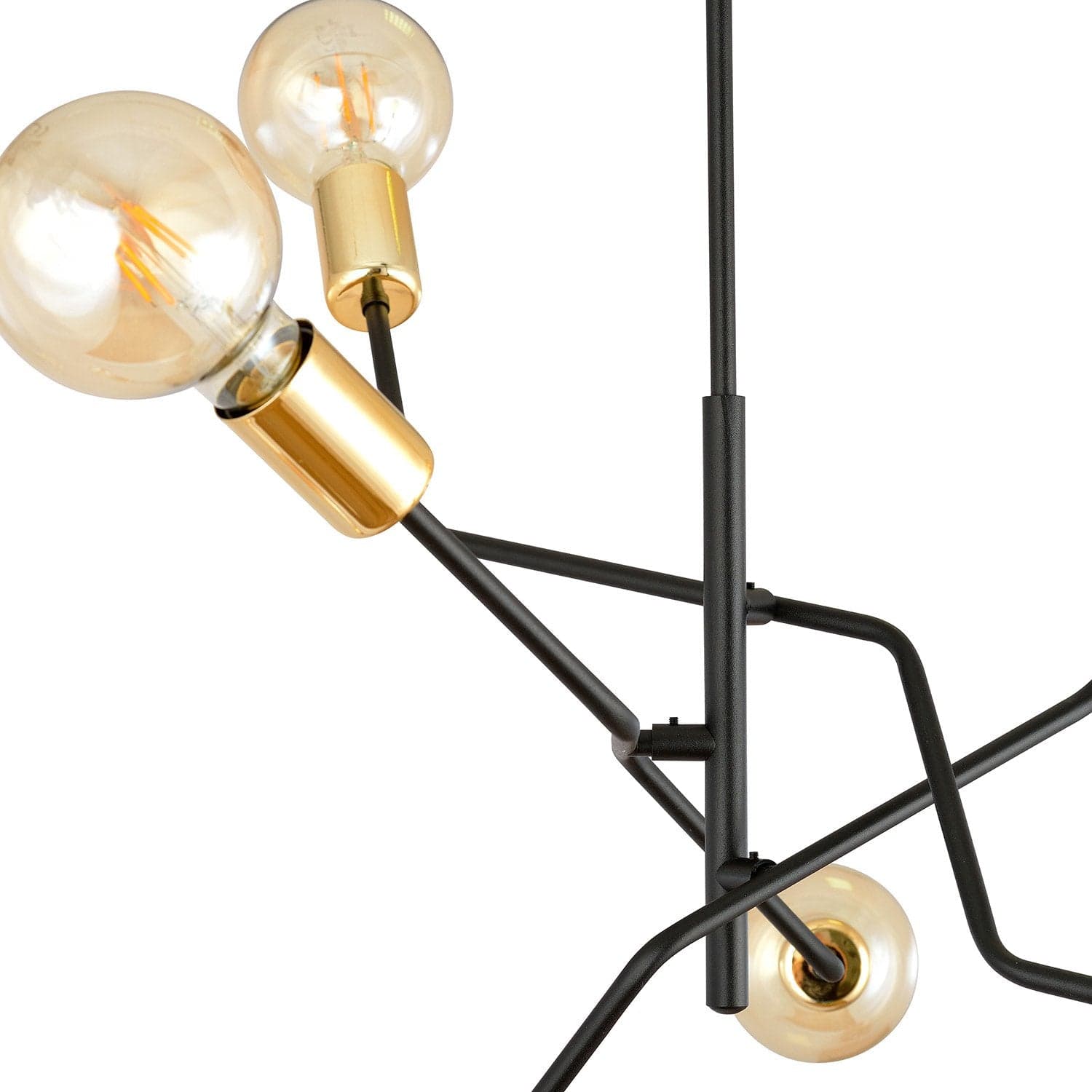 Sospensione Industrial 6 Luci Bolt In Acciaio Nero E Oro Bracci Regolabili in Lampade a sospensione LuceArt - Montecorvino Pugliano, commercioVirtuoso.it