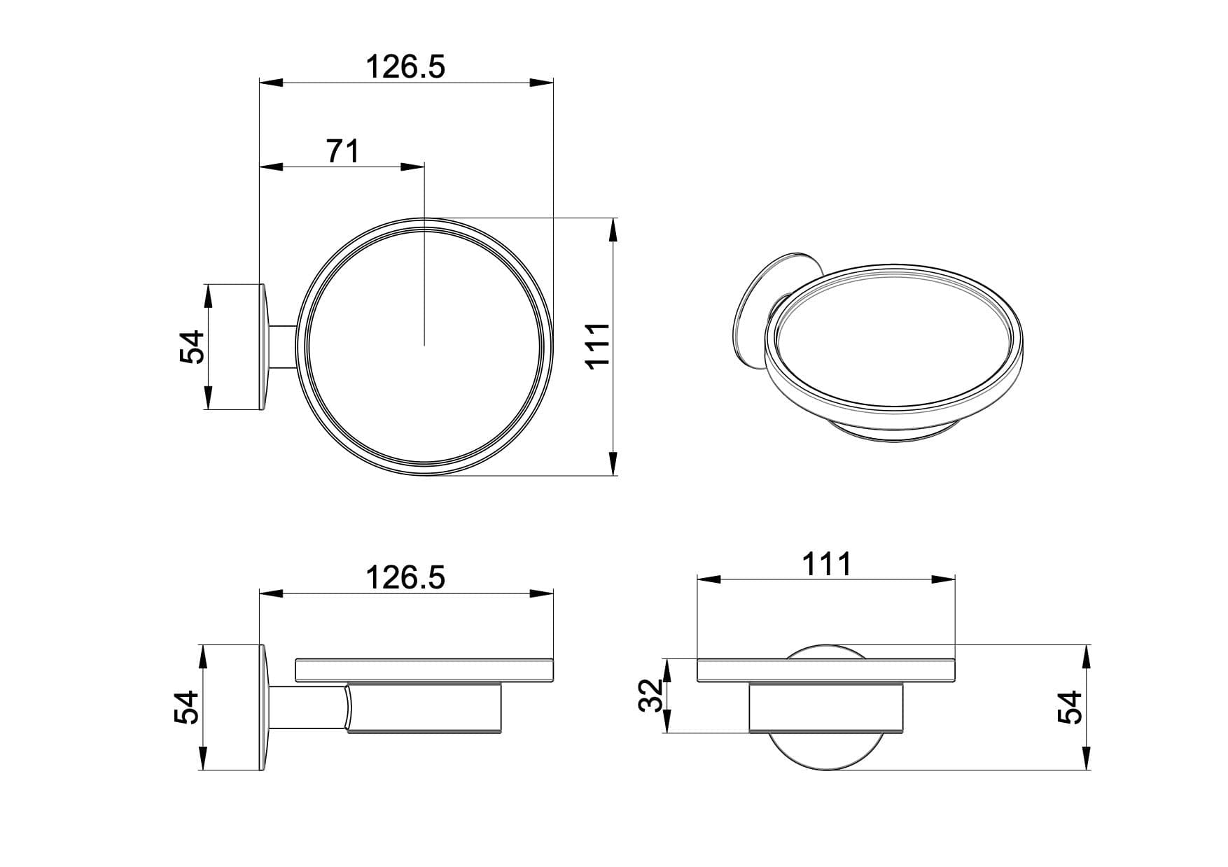 Set accessori da bagno cromati in vetro satinato Venezia in Porta carta igienica Mondialshop - Parabiago, commercioVirtuoso.it