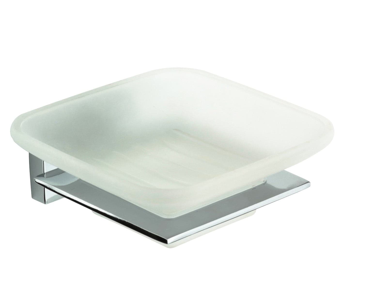 Set accessori da bagno cromati in vetro satinato Zurigo in Set di accessori per il bagno Mondialshop - Parabiago, commercioVirtuoso.it