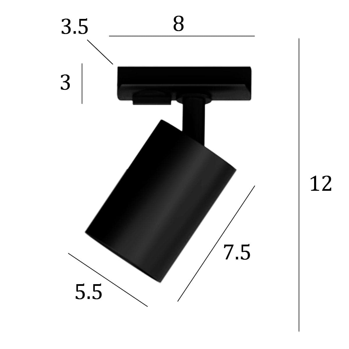 Binario Top Light MONO YARIKIT 200 NE GU10 LED lampada soffitto faretti spot orientabili moderno in Faretti da soffitto Lampadari Bartalini - Colle di Val d’Elsa, commercioVirtuoso.it