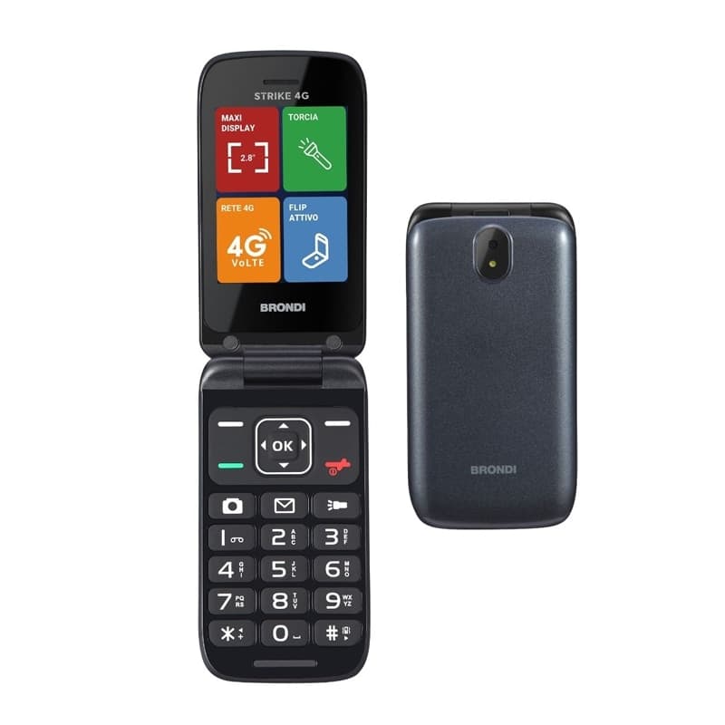 Brondi Strike 4G nero, torcia, fotocamera, flip attivo,bluetooth - 2