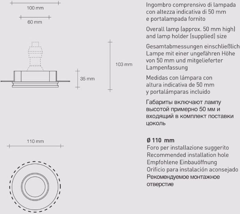 Faretto incasso Sforzin illuminazione THESSALY RASO T393 GU10 LED classico spot cartongesso in Faretti da soffitto Lampadari Bartalini - Colle di Val d’Elsa, commercioVirtuoso.it