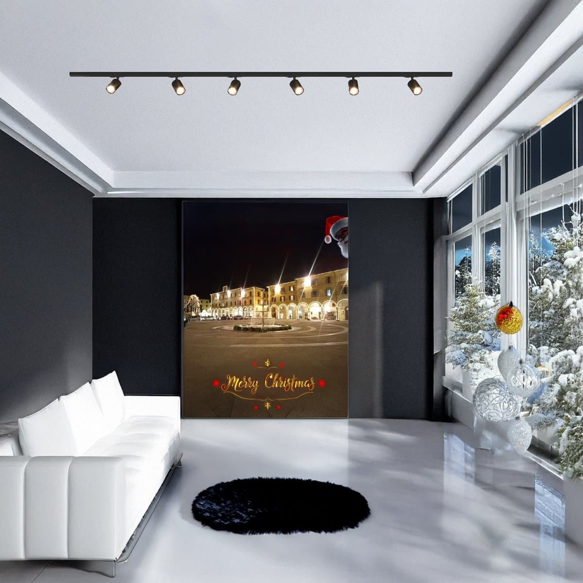 Binario Top Light MONO YARIKIT 200 NE GU10 LED lampada soffitto faretti spot orientabili moderno in Faretti da soffitto Lampadari Bartalini - Colle di Val d’Elsa, commercioVirtuoso.it