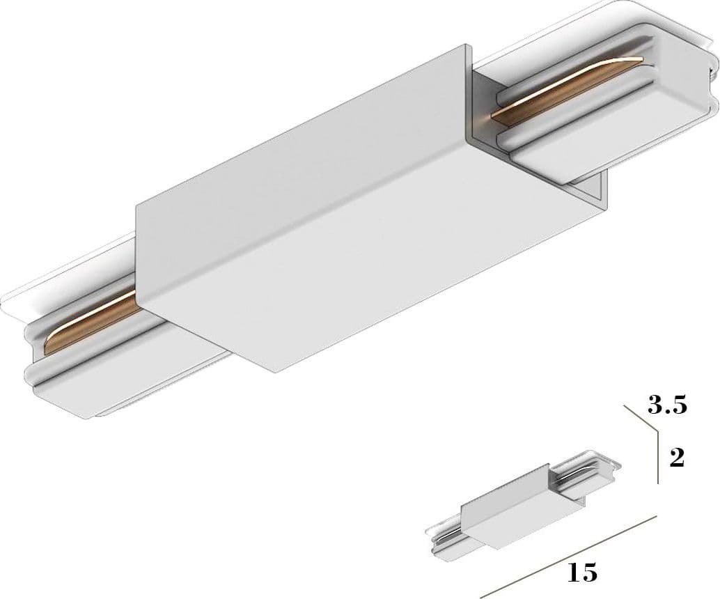 Accessorio Top Light MONO AC BI alimentazione centrale bianco binario in Teste faretto per sistemi di illuminazione a cavo e su binario Lampadari Bartalini - Colle di Val d’Elsa, commercioVirtuoso.it