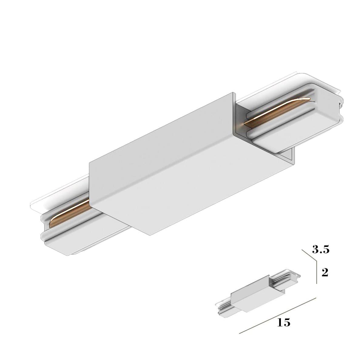 Accessorio Top Light MONO AC BI alimentazione centrale bianco binario in Teste faretto per sistemi di illuminazione a cavo e su binario Lampadari Bartalini - Colle di Val d’Elsa, commercioVirtuoso.it